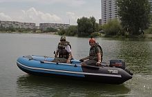 Лодка Ривьера Компакт 3800 НДНД синяя волна/черный
